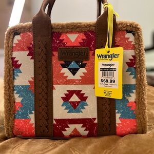 Wrangler Women's Red and Blue Aztec Tote